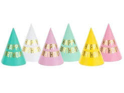 Happy Birthday Feesthoedjes 16cm 6st