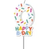 Happy Birthday Kaars 0 Jaar 7cm