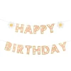 Happy Birthday Letterslinger Goud Roze 2m