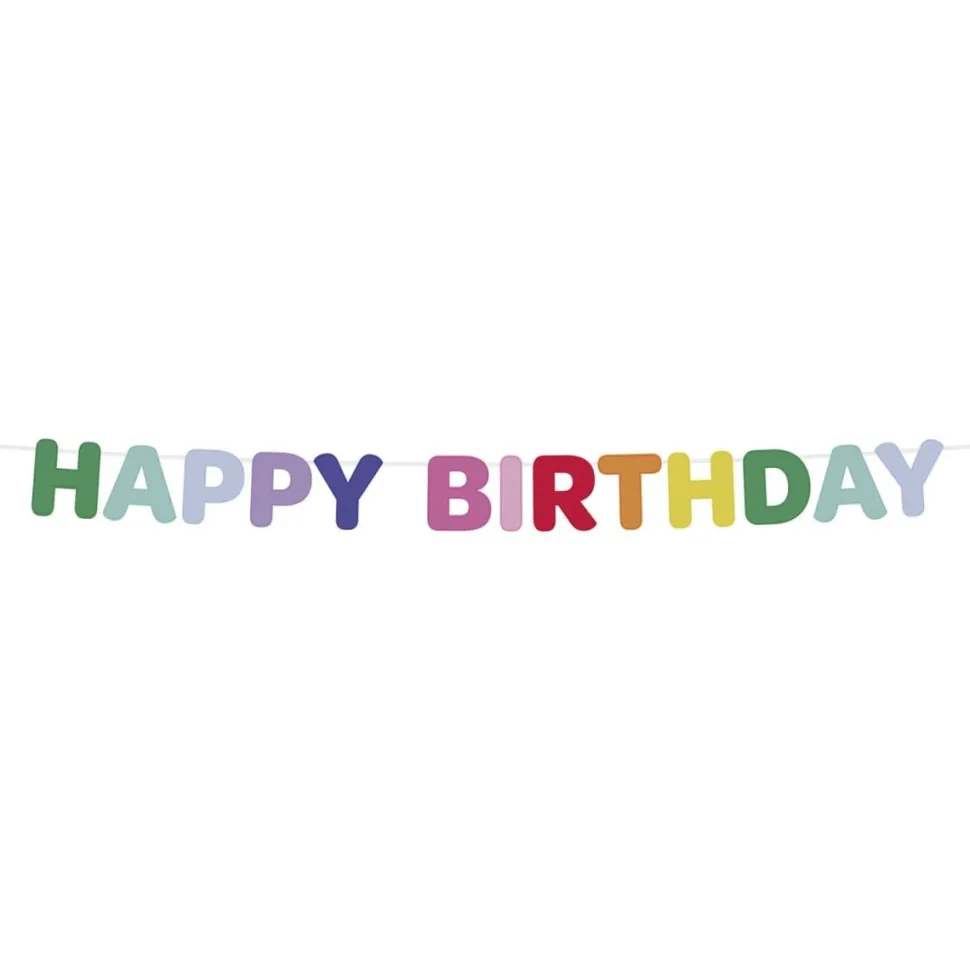 Happy Birthday Letterslinger Zilver 2,2m