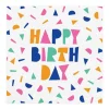 Happy Birthday Servetten Confetti 33cm 20st
