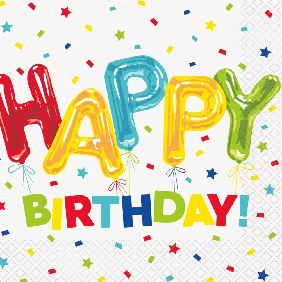 Happy Birthday Servetten 16st