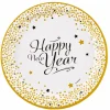 Happy New Year Borden Goud 23cm 8st