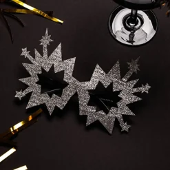 Happy New Year Bril Zilver Vuurwerk