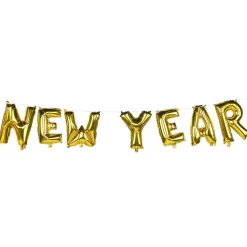 Happy New Year Letterslinger Folie Ballonnen 8m