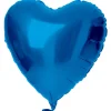 Hart Helium Ballon Blauw Glans Leeg 45cm