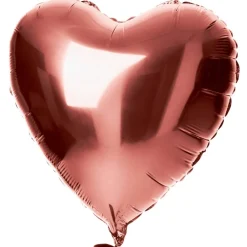 Hart Helium Ballon Brons Glans Leeg 45cm