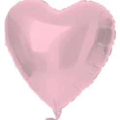 Hart Helium Ballon Lichtroze Pastel Metallic Mat Leeg 45cm