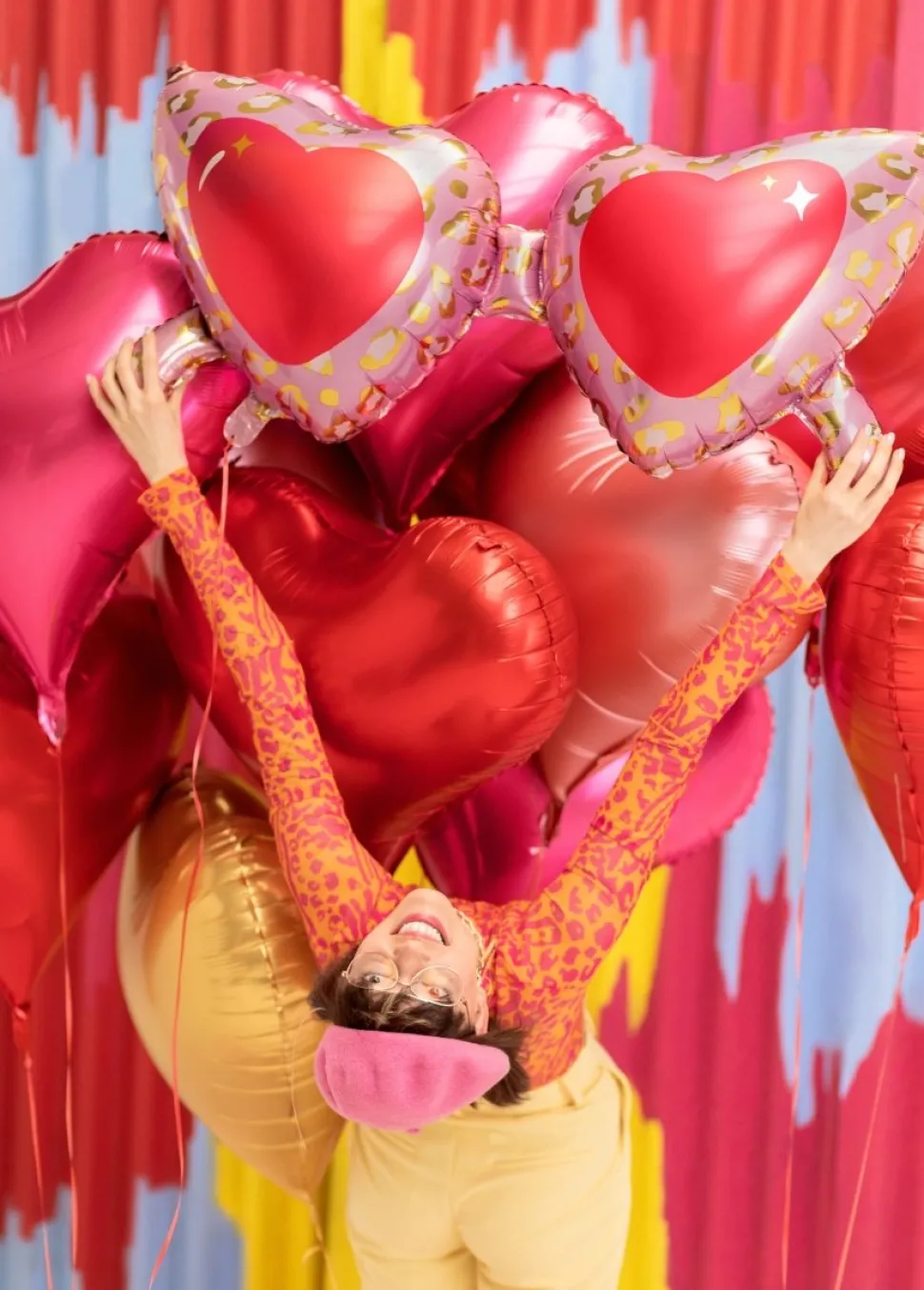Hart Helium Ballon Rose Goud Leeg 75cm