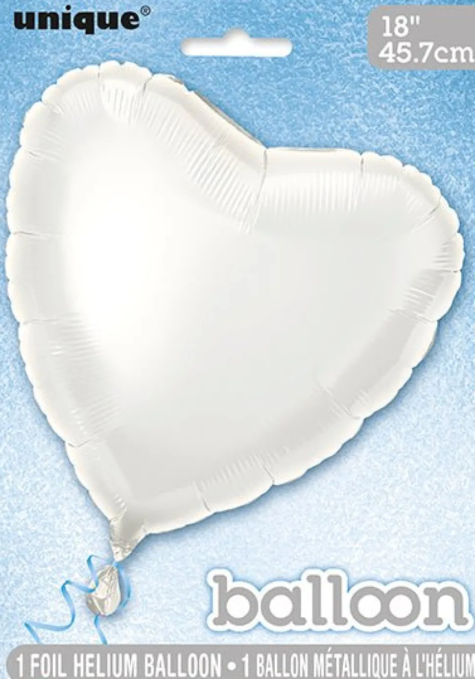 Hart Helium Ballon Wit Leeg 45cm