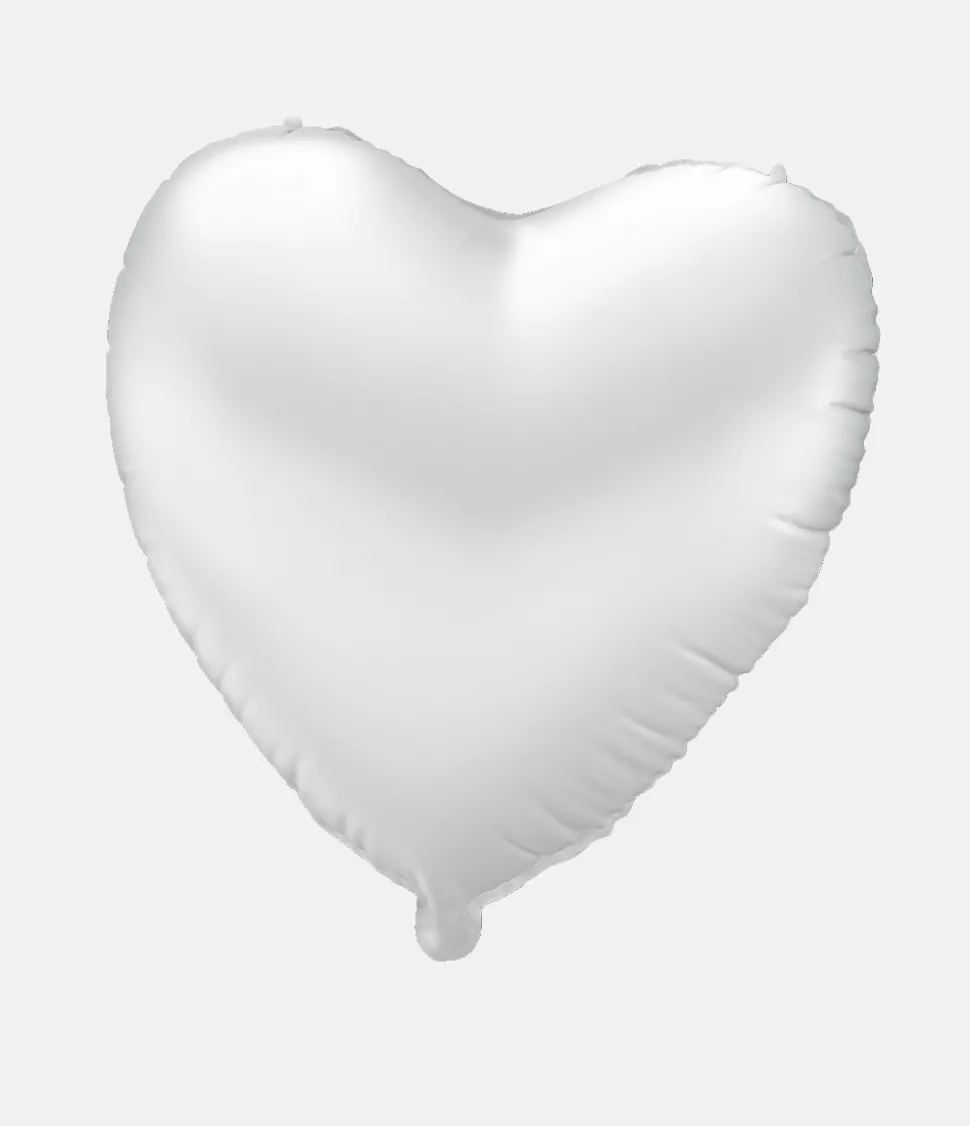 Hart Helium Ballon Wit Leeg 46cm