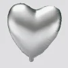 Hart Helium Ballon Zilver Leeg 46cm