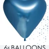 Hartjes Ballonnen Blauw 30cm 6st