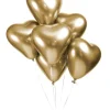 Hartjes Ballonnen Goud 30cm 6st