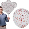 Hartjes Confetti Ballonnen Rood Roze 15cm
