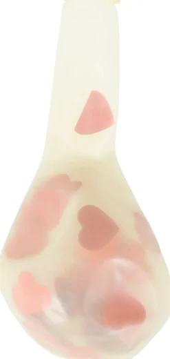Hartjes Confetti Ballonnen Rood Roze 15cm