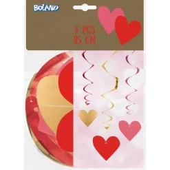 Hartjes Hangdecoratie 85cm 3st