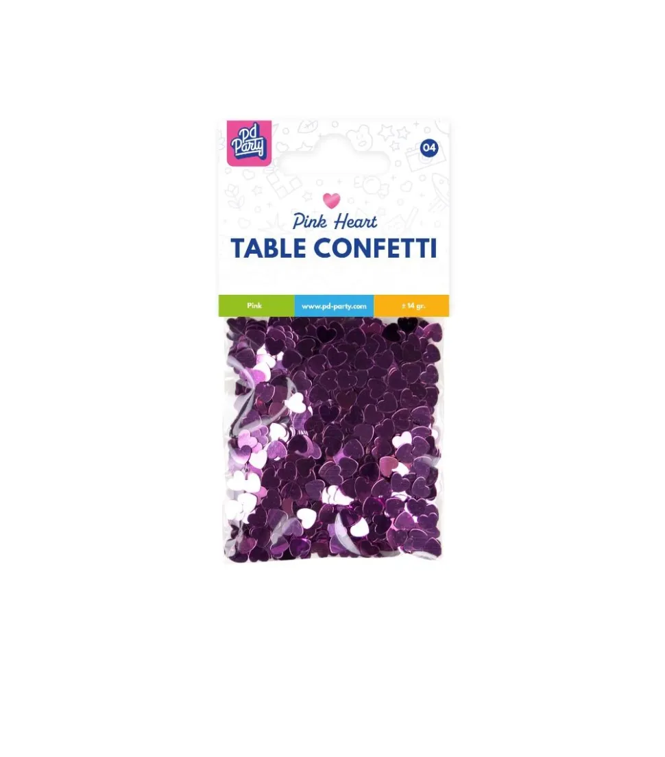 Hartjes Tafelconfetti Roze 14gr