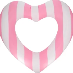 Hart Photobooth Frame Wit Roze Gestreept 75cm