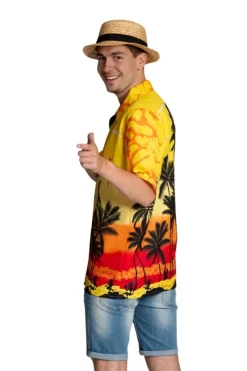 Hawaii Blouse Geel Heren Paradise