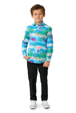 Hawaii Flamingo Overhemd Jongen OppoSuits