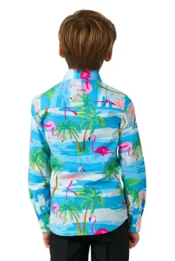Hawaii Flamingo Overhemd Jongen OppoSuits