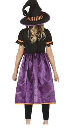Heks Halloween Kostuum Meisje Paars Zwart