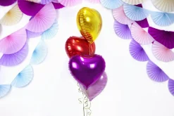 Helium Ballon Hart Rood Leeg 45cm