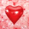 Helium Ballon Hart Rood Leeg 61cm