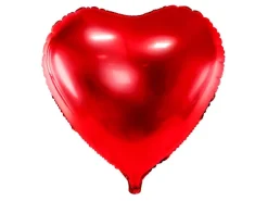 Helium Ballon Hart Rood Leeg 61cm