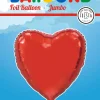 Helium Ballon Hart Rood XL Leeg 92cm