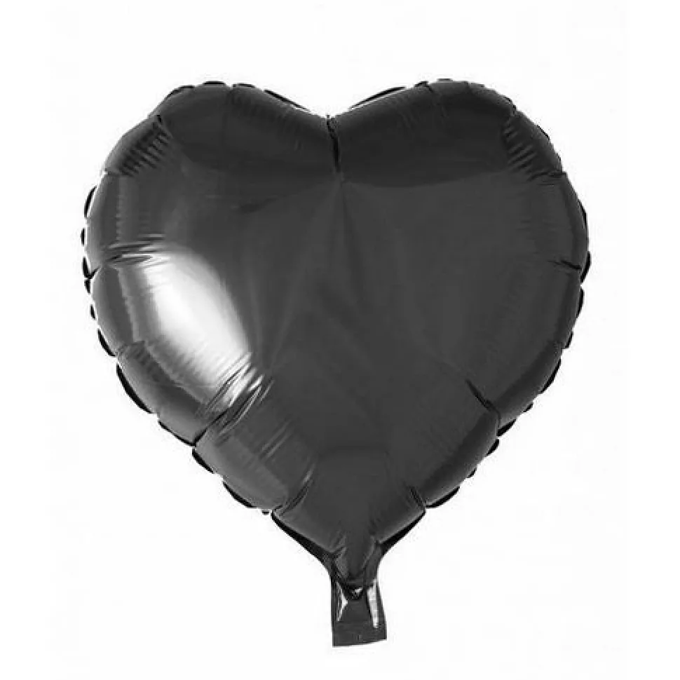 Helium Ballon Hart Zwart 46cm leeg