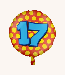 Helium Ballon 17 Jaar Gekleurd Leeg 46cm