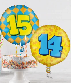 Helium Ballon 19 Jaar Gekleurd Leeg 46cm