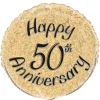 Helium Ballon 50 Jaar Goud Glitter 45cm leeg