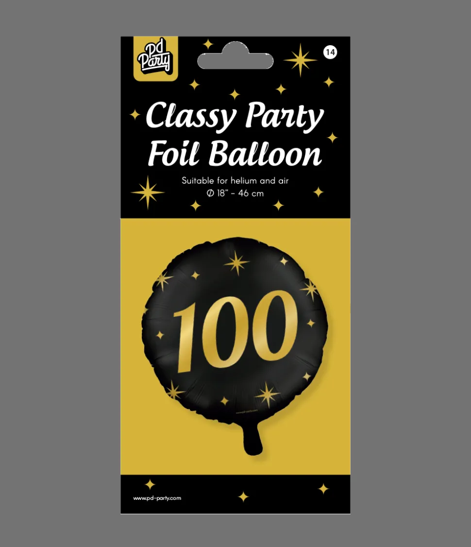 Helium Ballon 100 Jaar Leeg 30cm