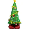 Helium Ballon Kerstboom Standaard Leeg 1,27m