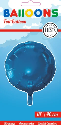 Helium Ballon Rond Blauw 46cm leeg