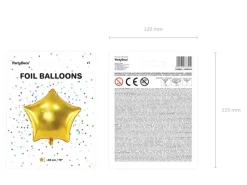 Helium Ballon Ster Goud Glansend Leeg 48cm