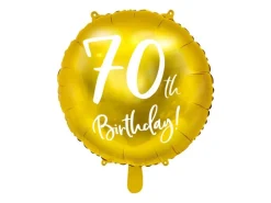 Helium Ballon 70Th Birthday Goud Leeg 45cm