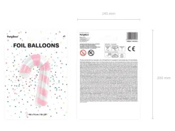 Helium Ballon Zuurstok Roze Leeg 82cm