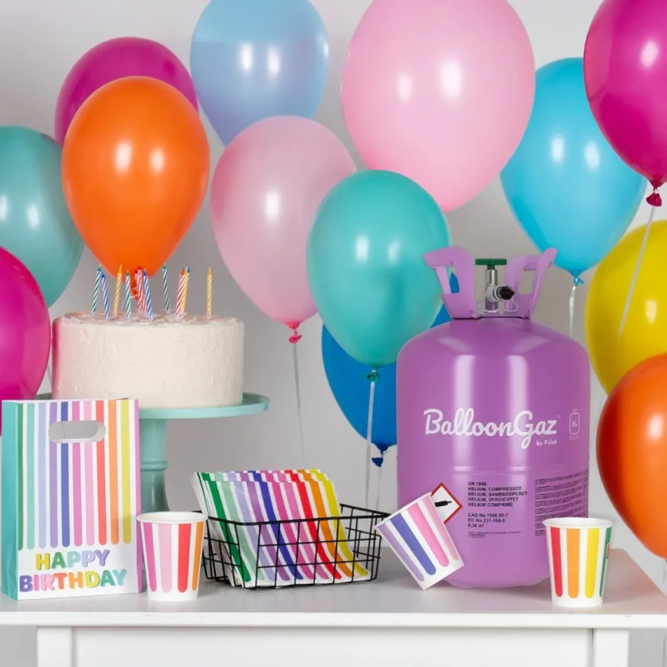 Helium Tank met 50 Ballonnen en Lint