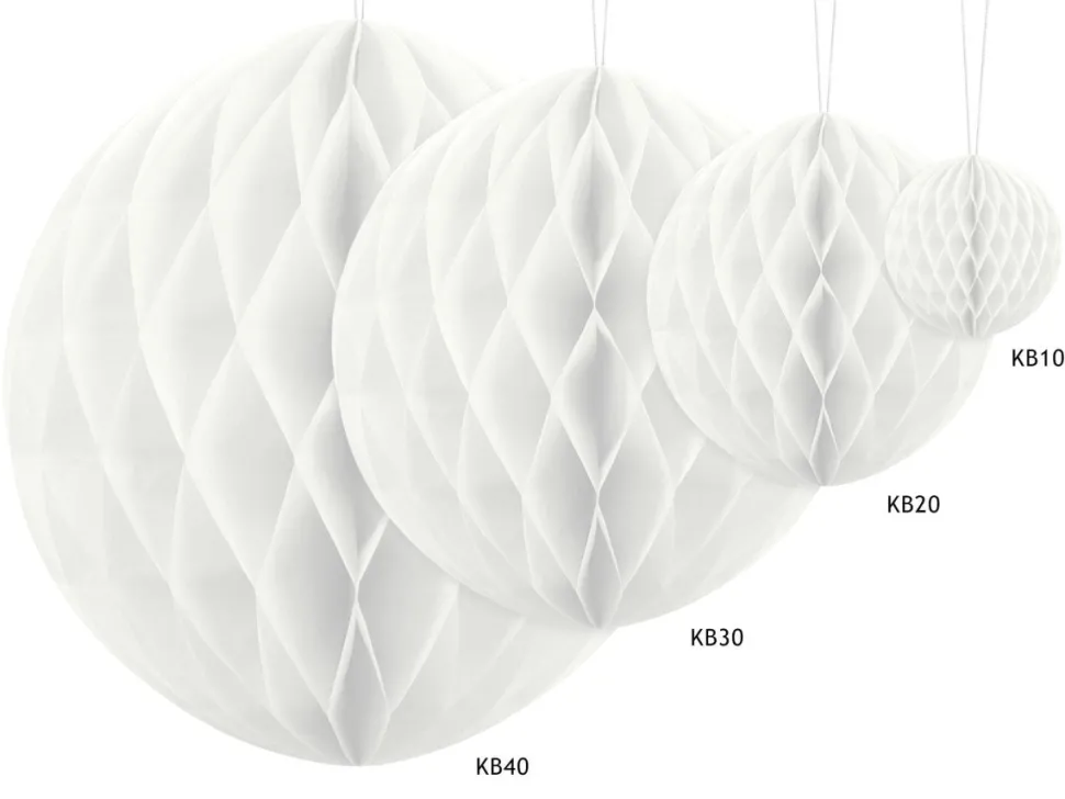 Honeycomb Bal Wit 30cm