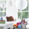 Honeycomb Bal Wit Franje 30cm