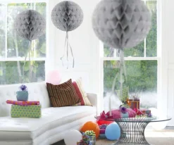 Honeycomb Bal Zilver 30cm