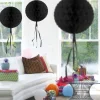 Honeycomb Bal Zwart Franje 30cm