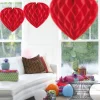 Honeycomb Rood Hart 30cm