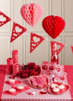 Honeycomb Rood Hart 30cm