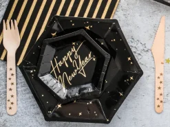 Houten Bestek Goud 16cm 18 delig