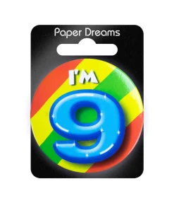 I'm 9 Button 9 Jaar 5,5cm
